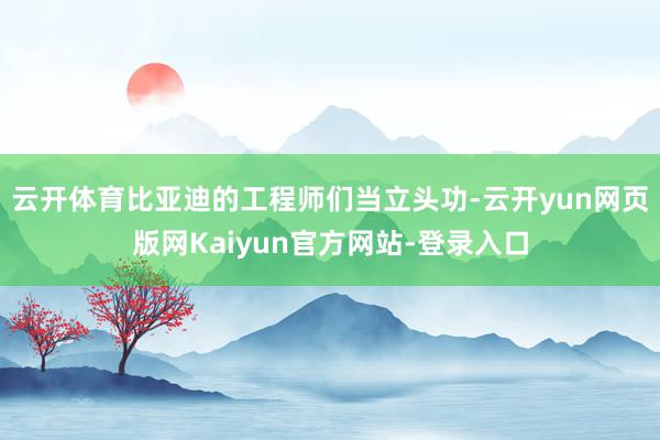 云开体育比亚迪的工程师们当立头功-云开yun网页版网Kaiyun官方网站-登录入口