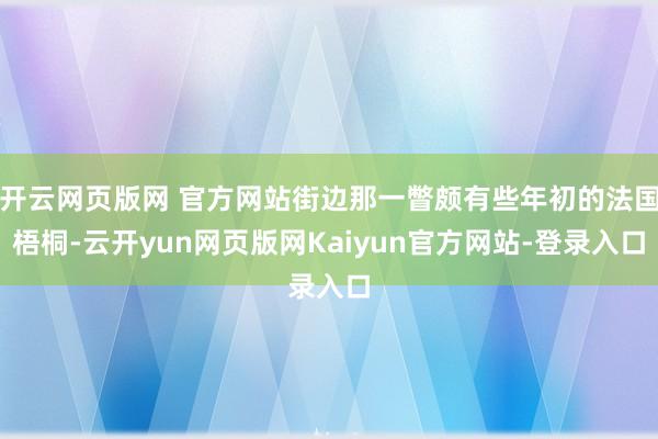 开云网页版网 官方网站街边那一瞥颇有些年初的法国梧桐-云开yun网页版网Kaiyun官方网站-登录入口